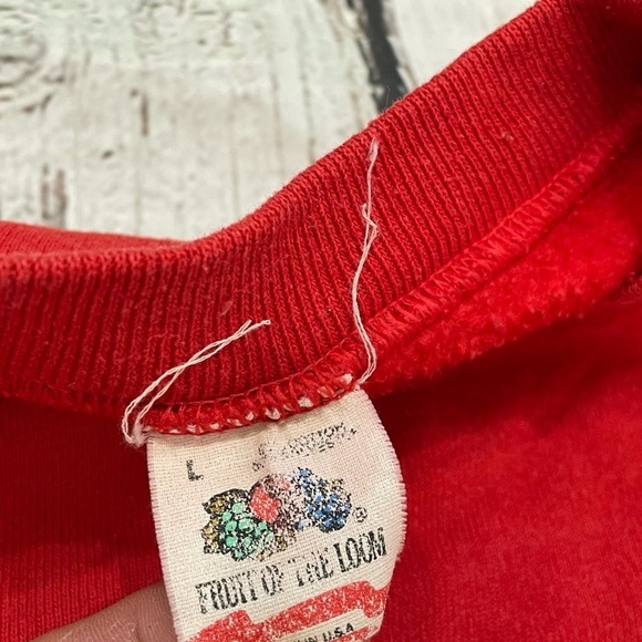 Vintage 90s Sam's Wholesale Club Red 1990s Crewneck Jumper Sweatshirt - Picture 7 of 7